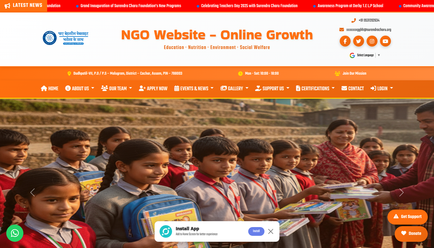 NGO Website Development